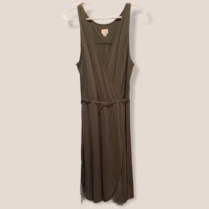 Olive Green Wrap Dress